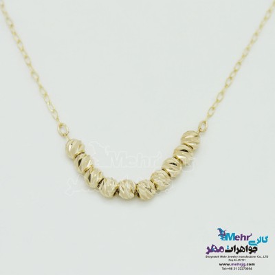 گردنبند طلا - طرح گوی تراش