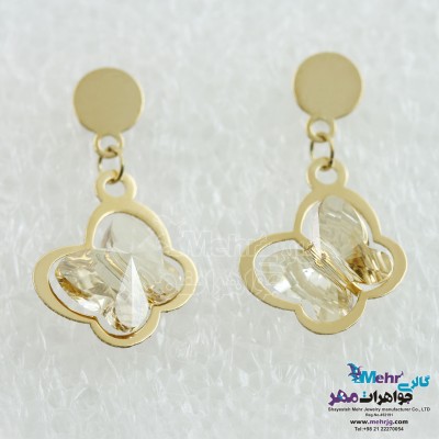 گوشواره طلا - سنگ سواروسکی پروانه