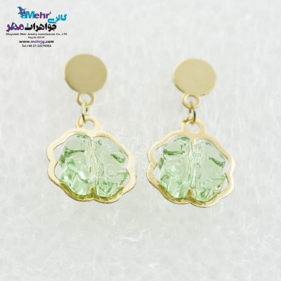 گوشواره طلا - سنگ سواروسکی گل