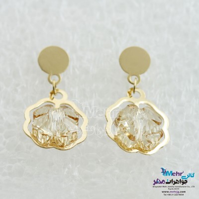 گوشواره طلا - سنگ سواروسکی گل