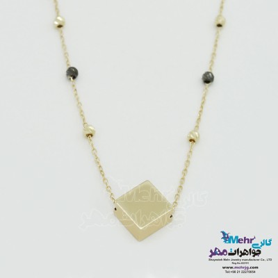 گردنبند طلا - طرح مکعب