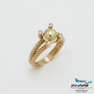 انگشتر طلا - طرح گوی