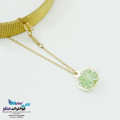 آویز ساعت طلا - سنگ سواروسکی گل