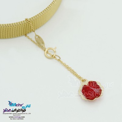 آویز ساعت طلا - سنگ سواروسکی گل