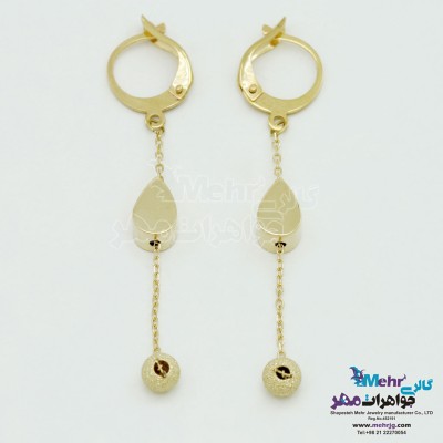گوشواره طلا - طرح اشک و گوی
