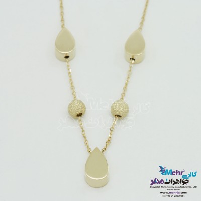 گردنبند طلا - طرح اشک و گوی