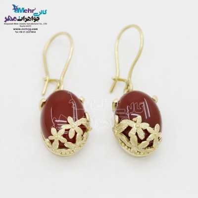 گوشواره طلا - طرح شکوفه‌ی سیب