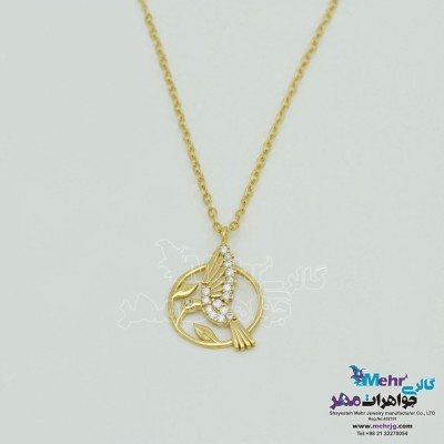 گردنبند طلا - طرح مرغ مگس خوار