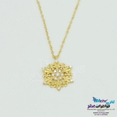گردنبند طلا - طرح برف