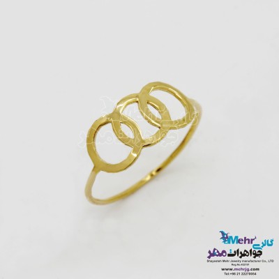 انگشتر طلا - طرح هندسی