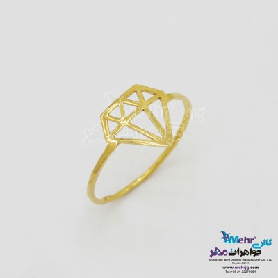 انگشتر طلا - طرح الماس