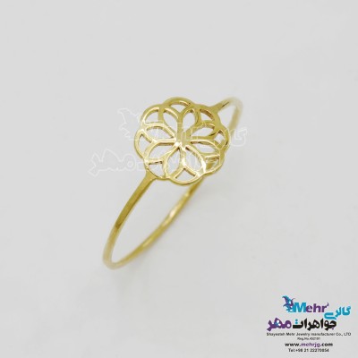 انگشتر طلا - طرح گل