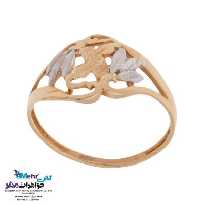 انگشتر طلا - طرح برگ