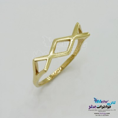 انگشتر طلا - طرح هندسی