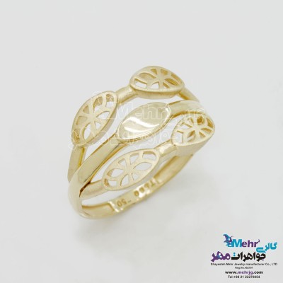 انگشتر طلا - طرح گل