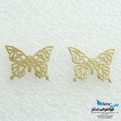 گوشواره طلا - طرح پروانه اوریگامی