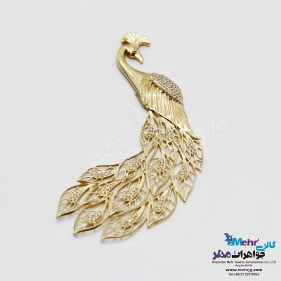 آویز طلا - طرح طاووس