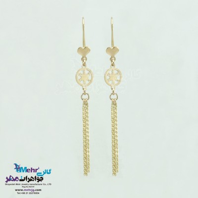 گوشواره طلا - طرح برف