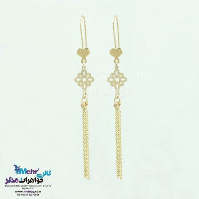 گوشواره طلا - طرح گل
