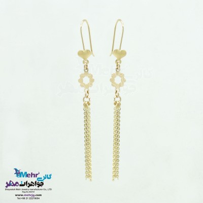گوشواره طلا - طرح گل