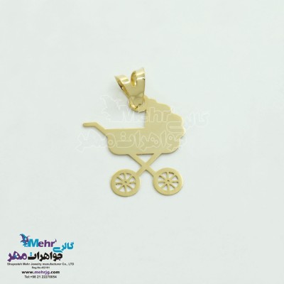 آویز طلا - طرح کالسکه