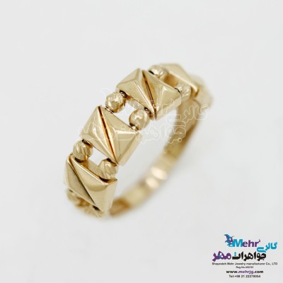 انگشتر طلا - طرح هندسی