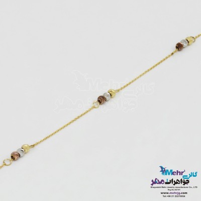 دستبند طلا - طرح گوی تراش
