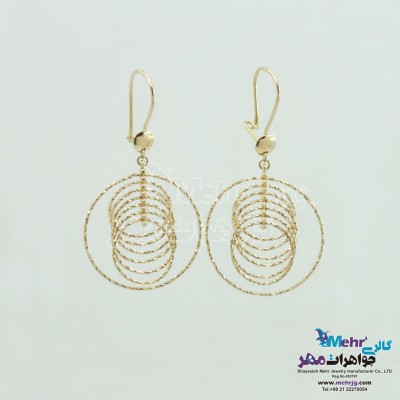گوشواره طلا - طرح دایره