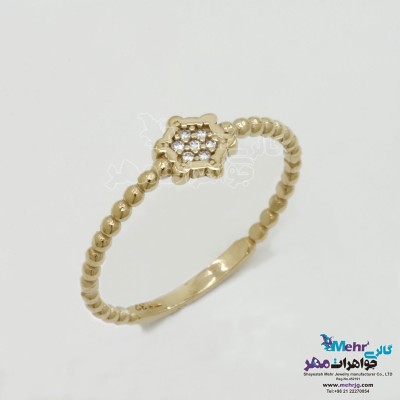 انگشتر طلا - طرح گل