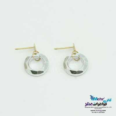 گوشواره طلا - سنگ سواروسکی رینگ