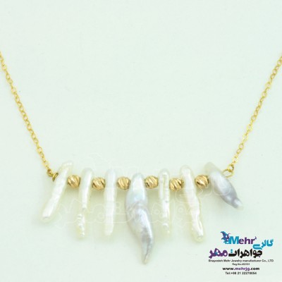 گردنبد طلا - مروارید باروک