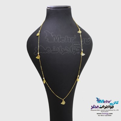 گردنبند طلا - رو لباسی - طرح پروانه