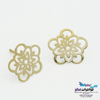 گوشواره طلا - طرح گل پنج پر