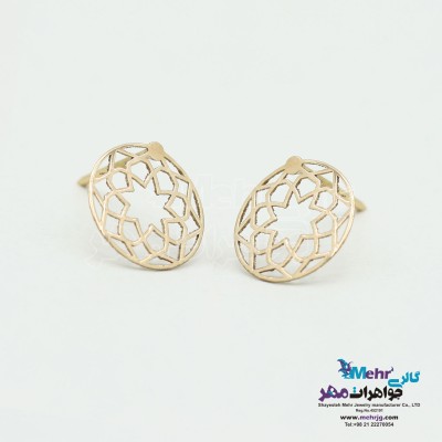 گوشواره طلا - طرح  شمسه