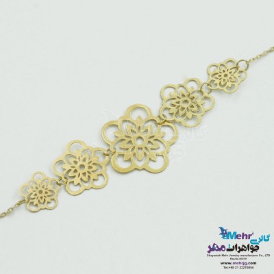 پابند طلا - طرح گل پنج پر
