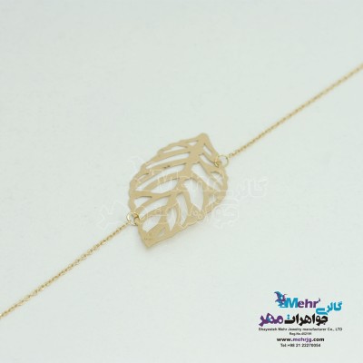 دستبند طلا - طرح برگ