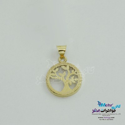 آویز طلا - طرح درخت زندگی