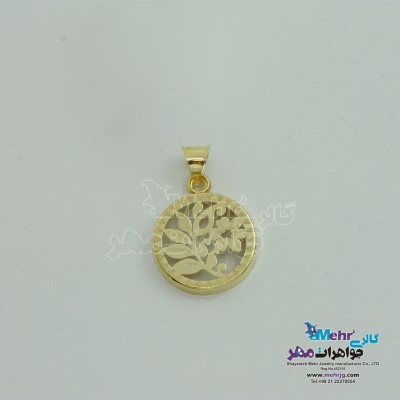 آویز طلا - طرح گل