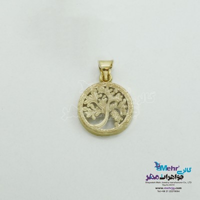 آویز طلا - طرح درخت زندگی
