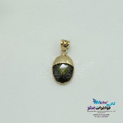 آویز طلا - طرح قطره رنگی