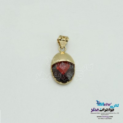 آویز طلا - طرح قطره رنگی