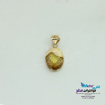 آویز طلا - طرح قطره رنگی
