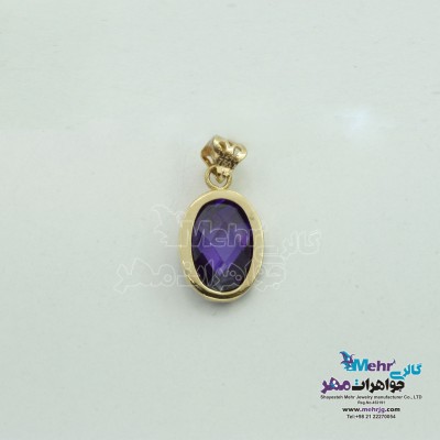 آویز طلا - طرح قطره رنگی