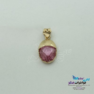 آویز طلا - طرح قطره رنگی