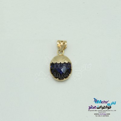 آویز طلا - طرح قطره رنگی