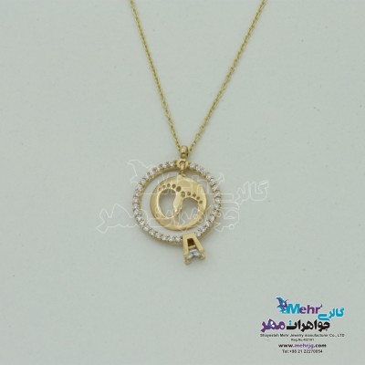 گردنبند طلا - طرح رد پا