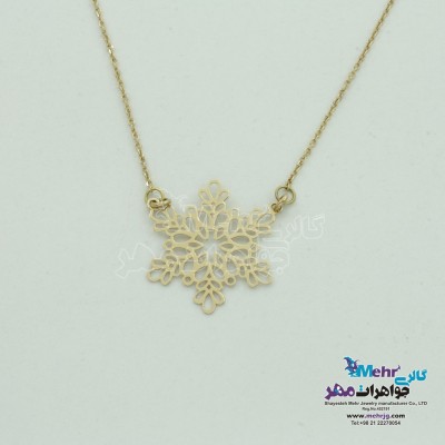 گردنبند طلا - طرح برف