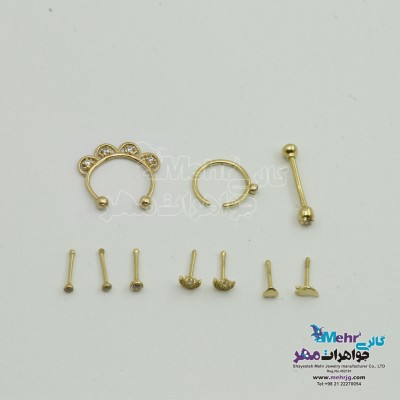 پیرسینگ طلا - طرح هندسی