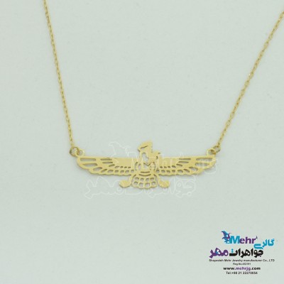 گردنبند طلا - طرح فروهر