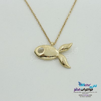 گردنبد طلا -  طرح ماهی